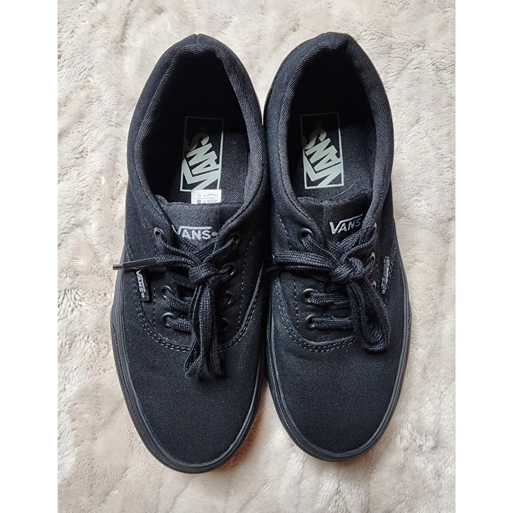 Vans Era Womens Black Canvas Low Top Skate Shoes Sneakers Size 6